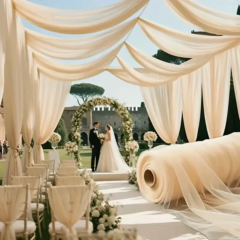 Tissu en Tulle pour décoration de fête de mariage, réception-cadeau pour bébé, tissu transparent, décor de plafond, jupe Tutu, emballage cadeau de noël, décoration de maison