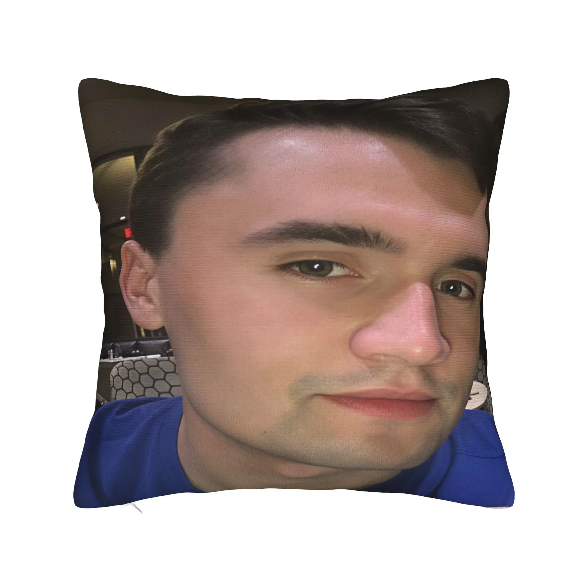Pillow Cover Charlie Kirk Blue Shirt Night  Fashion Pillow Case For Sofa Home Decor Pillowcases