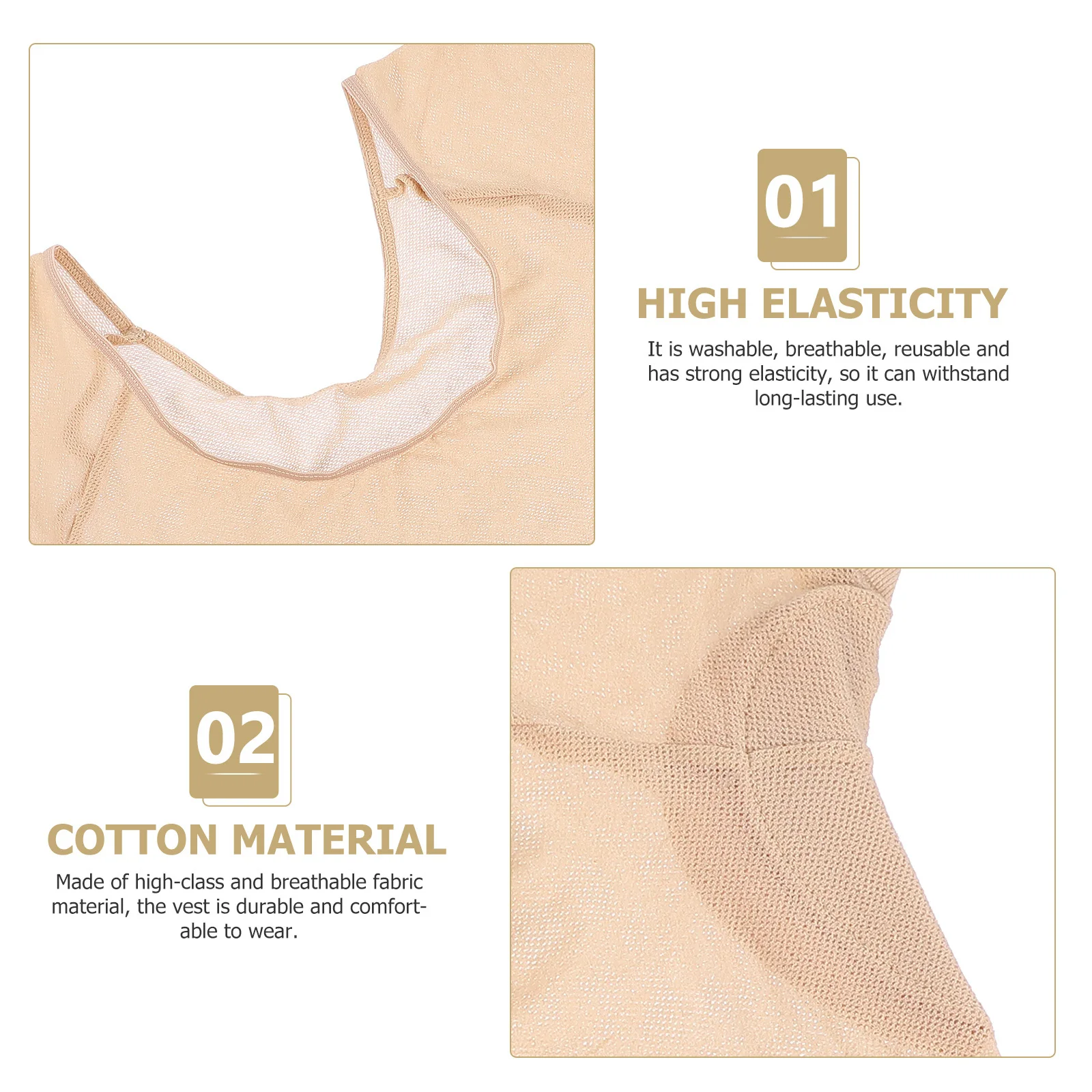 

Armpit Vest Washable Thin Underarm Sweat Pad For Women Breathable Sweat Absorbent Vest Clothing Accessories