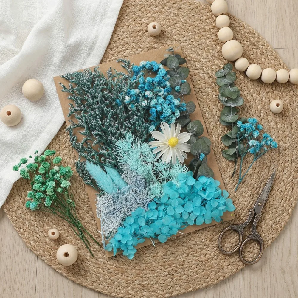 1 Bolsa de Flores de Hortensia Naturales Preservadas a Granel para Resina, Manualidades con Velas, Decoración de Bodas, Arreglos Florales Secos Reales