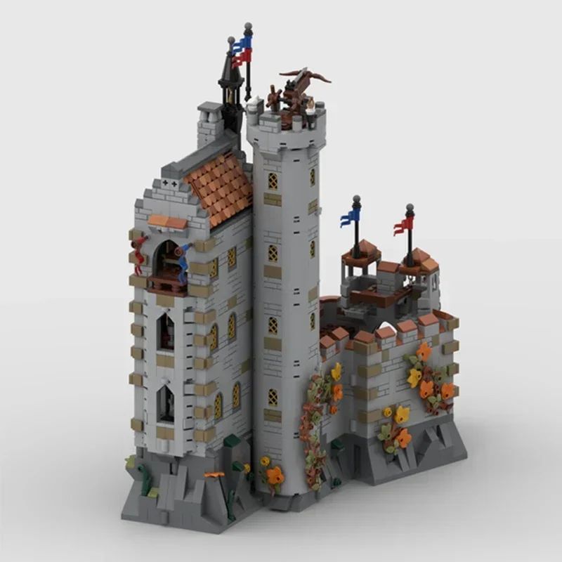 Modèle de Forteresse Médiévale Moc, Briques de Construction, Château des Tueurs de Dragon, décennie s Modulaires, Technologie, Cadeau de Noël, Ensemble de Bricolage