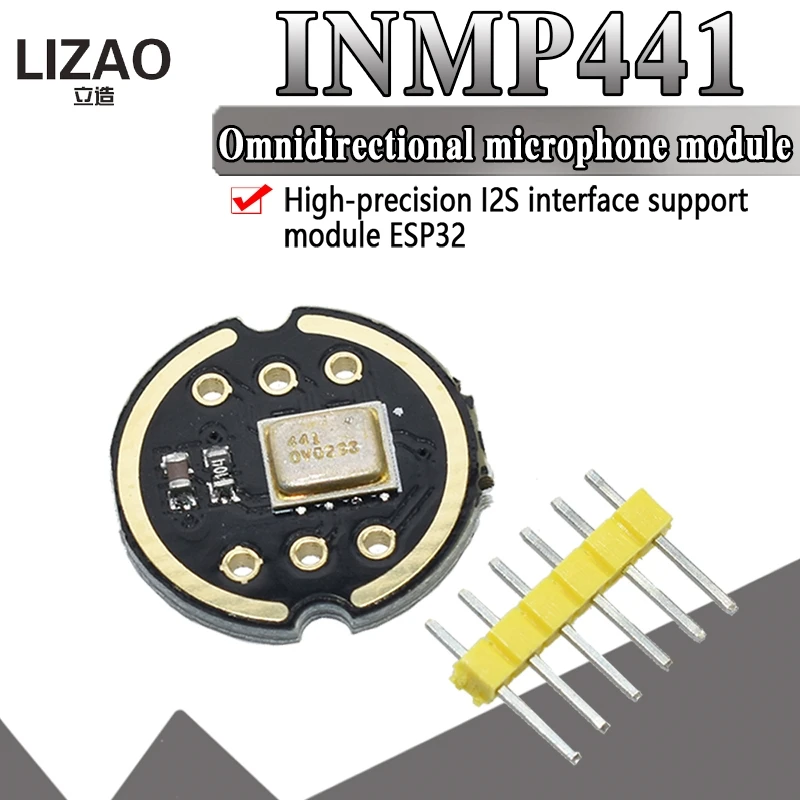 official Omnidirectional Microphone Module I2S Interface INMP441 MEMS High Precision Low Power Ultra small volume for ESP32