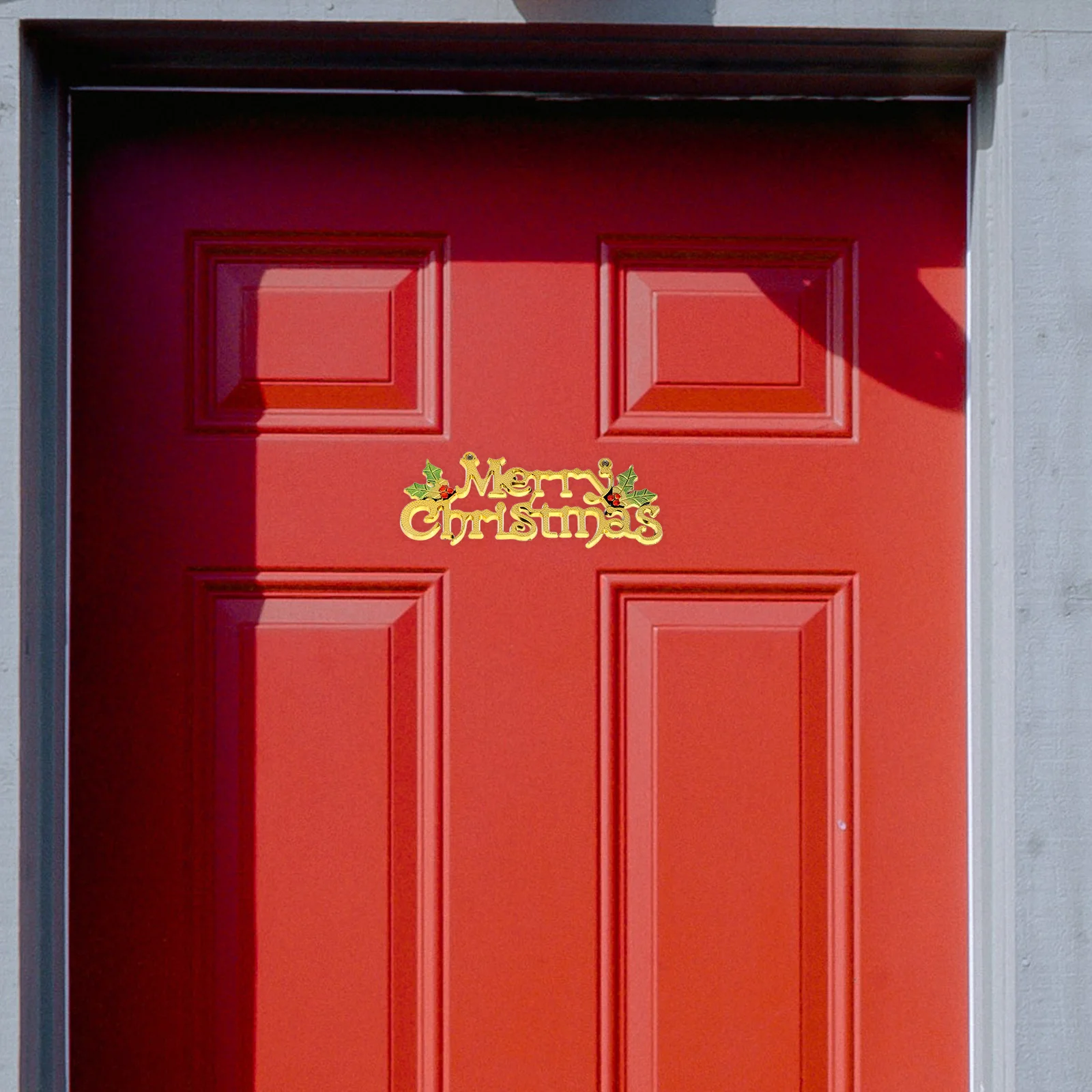 

12 Pcs Merry Christmas Sign Letter Door House Number Decor Decorations Golden Party