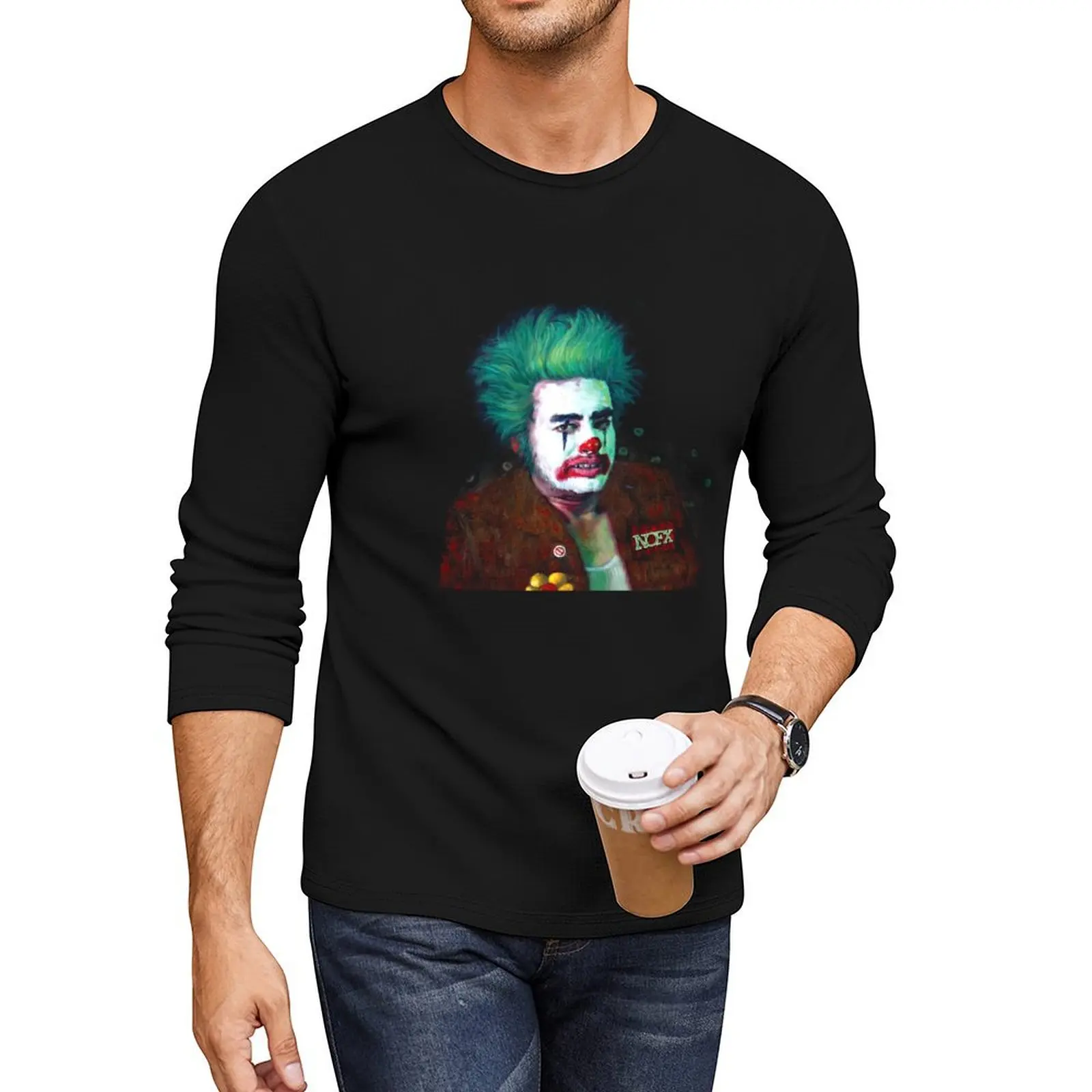 NOFX Cokie The Clown Album Cover Long T-Shirt plain t-shirt anime clothes plain t shirts men