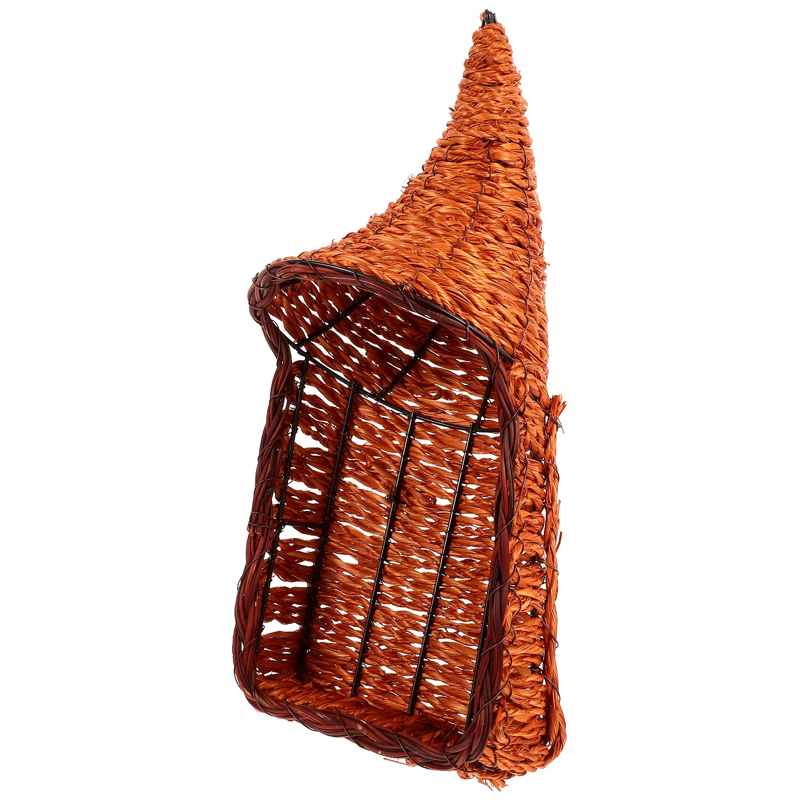 

1pc Woven Baskets Bamboo Storage Horn Ox Shape Tray Cornucopia Decor Large Fruits Basket Tabletop Bread Container Organizer