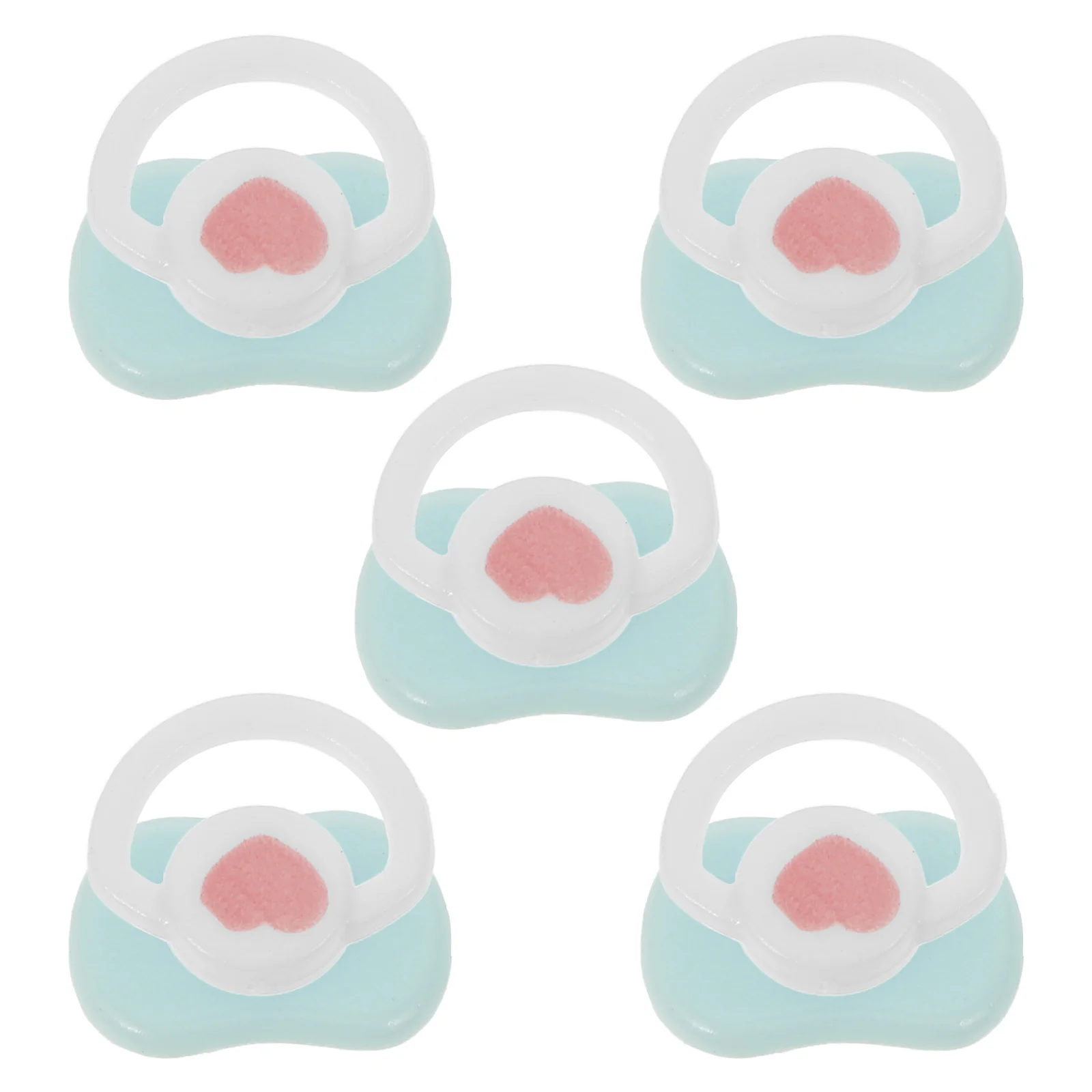 

5 Pcs Pacifier Accessories Miniature Pacifier Decor Playset Handicraft Decor Mini Charms Baby