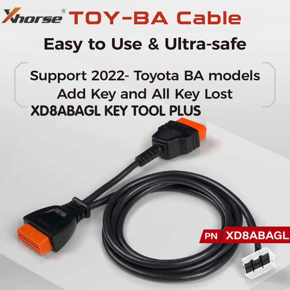 XHORSE XD8ABAGL for Toyota-BA All Keys Lost Adapter Special Cable for VVDI Key Tool Plus, Key Tool Max Pro and FT-Mini OBD Tool