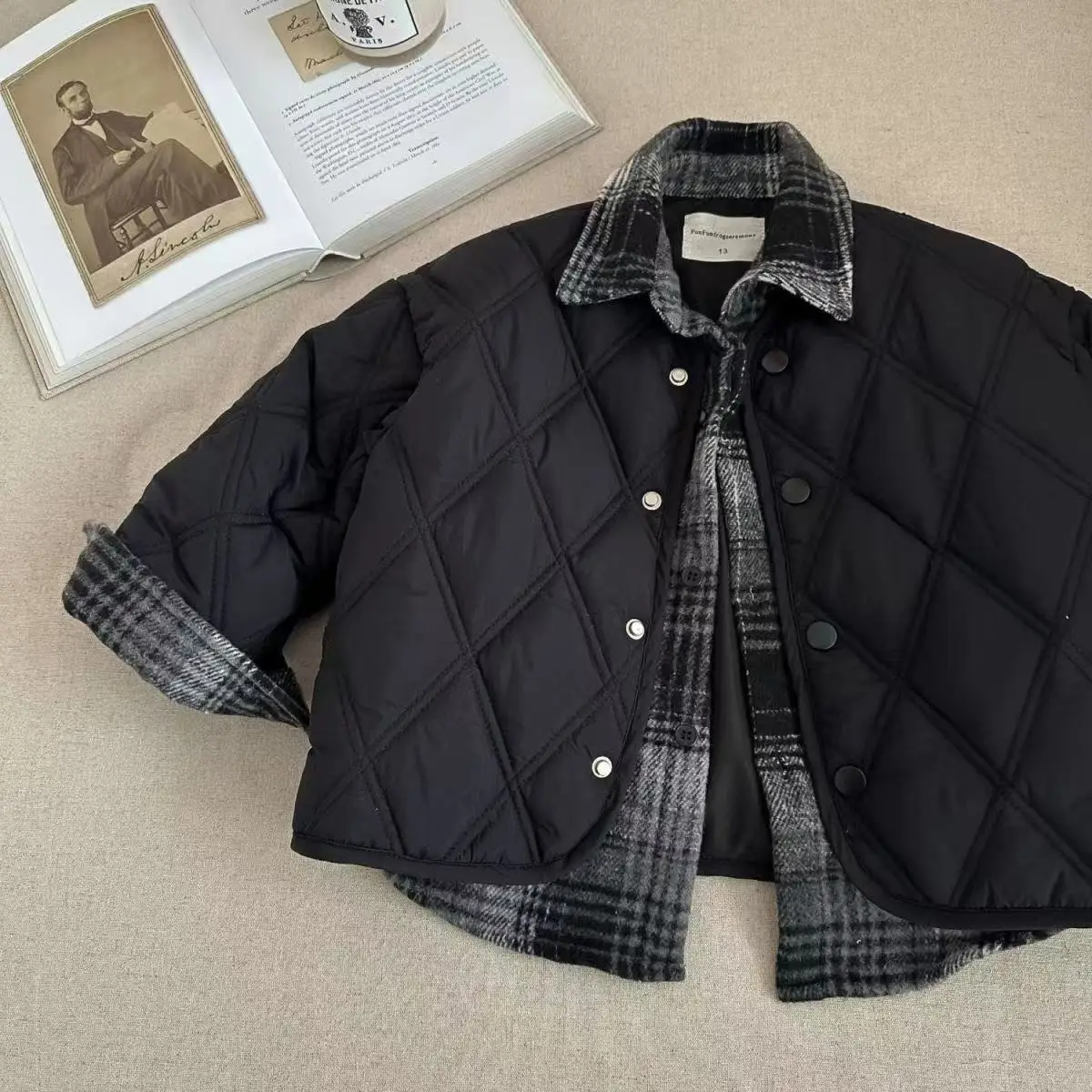 

Kids Boys' Down Cotton Jacket 2025 New Style Children's Stylish Fake Two piece Cotton Winter Jacket Boys' Handsome Cotton Coat