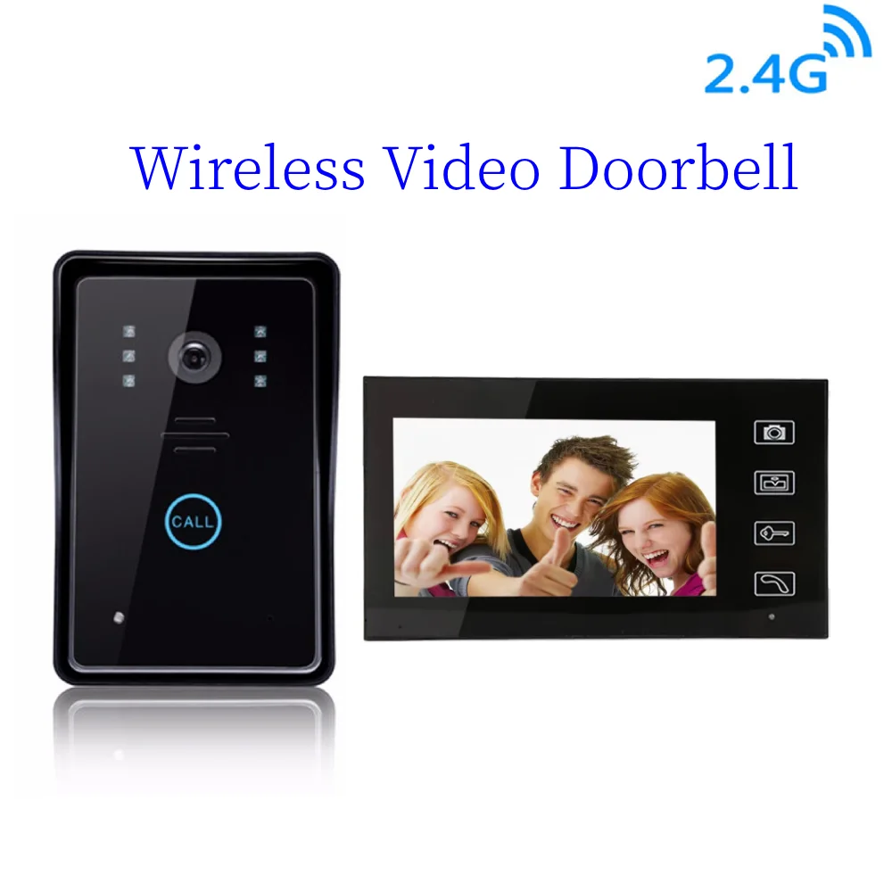 Videocitofono wireless domestico Menu multilingue Videocitofono Citofono Visione notturna a infrarossi per la sicurezza domestica