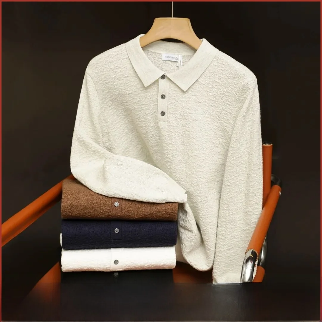 

Faionable Urban Men's Knitted Long Sve Ne Sweater Textured Classic Sle Polyester Cotton Blend Comfortable Fit