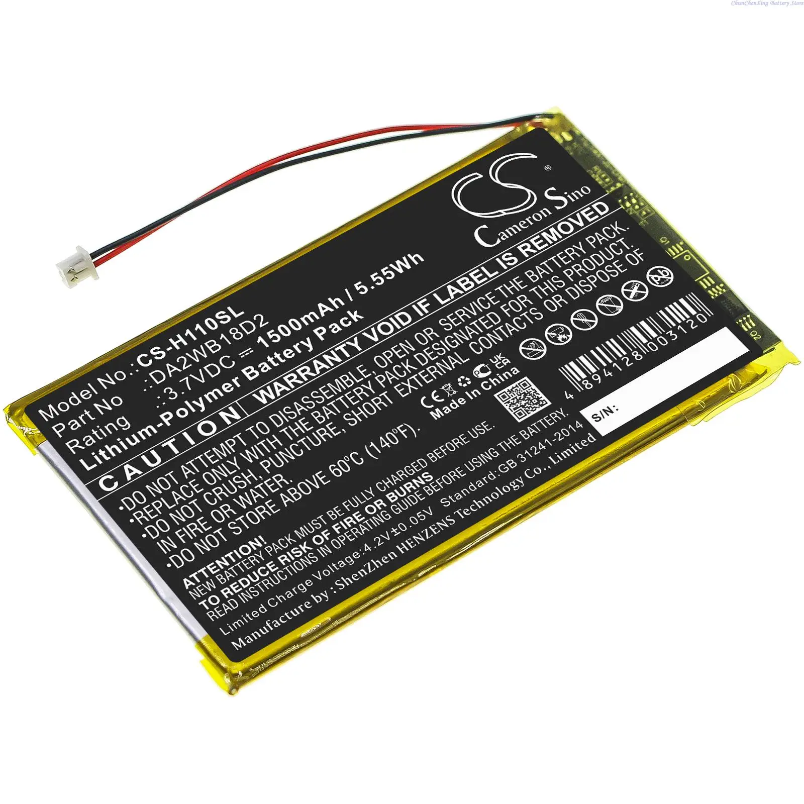 Cameron Sino 1500mAh Media Player Battery DA2WB18D2 for iRiver H110, H120, H140, H320, H340 MP3 Playmer