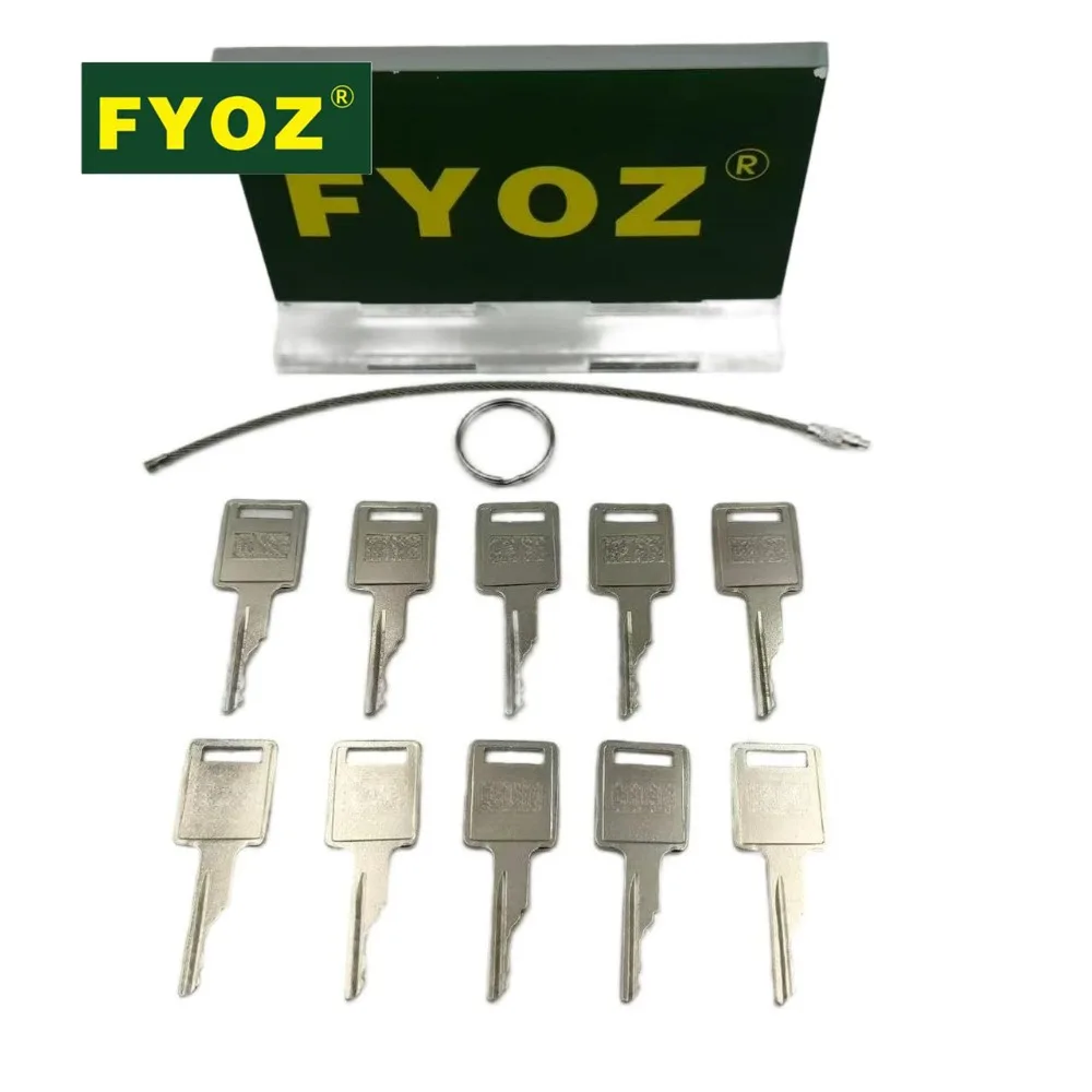 10PCS D250 Keys For Case/Bobcat/Broce/Ditch Witch/Genie/Grove/Ingersoll Rand/JLG Heavy Construction Equipment