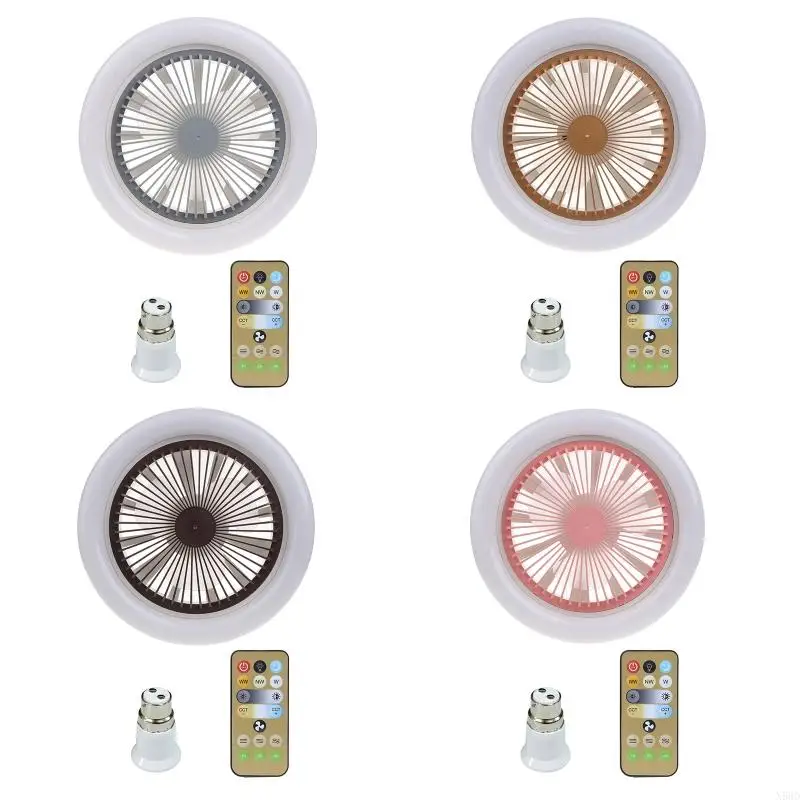 لمصباح المروحة الكهربائية LED LED مع التحكم عن بُعد B22 إلى E27 CONVE N58D