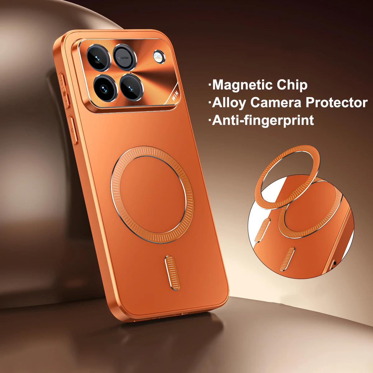 Honor Win Turbo Win Hülle Magnetische Mag-Safe Kabellose Ladefunktion Harte Matte Rückseite Legierung Kameraschutz Cover Schale Handyhülle