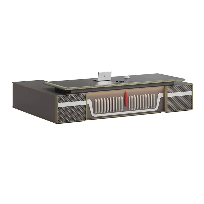High-quality President Chairperson's  Desk Manager  Office Desk and Chair Combination