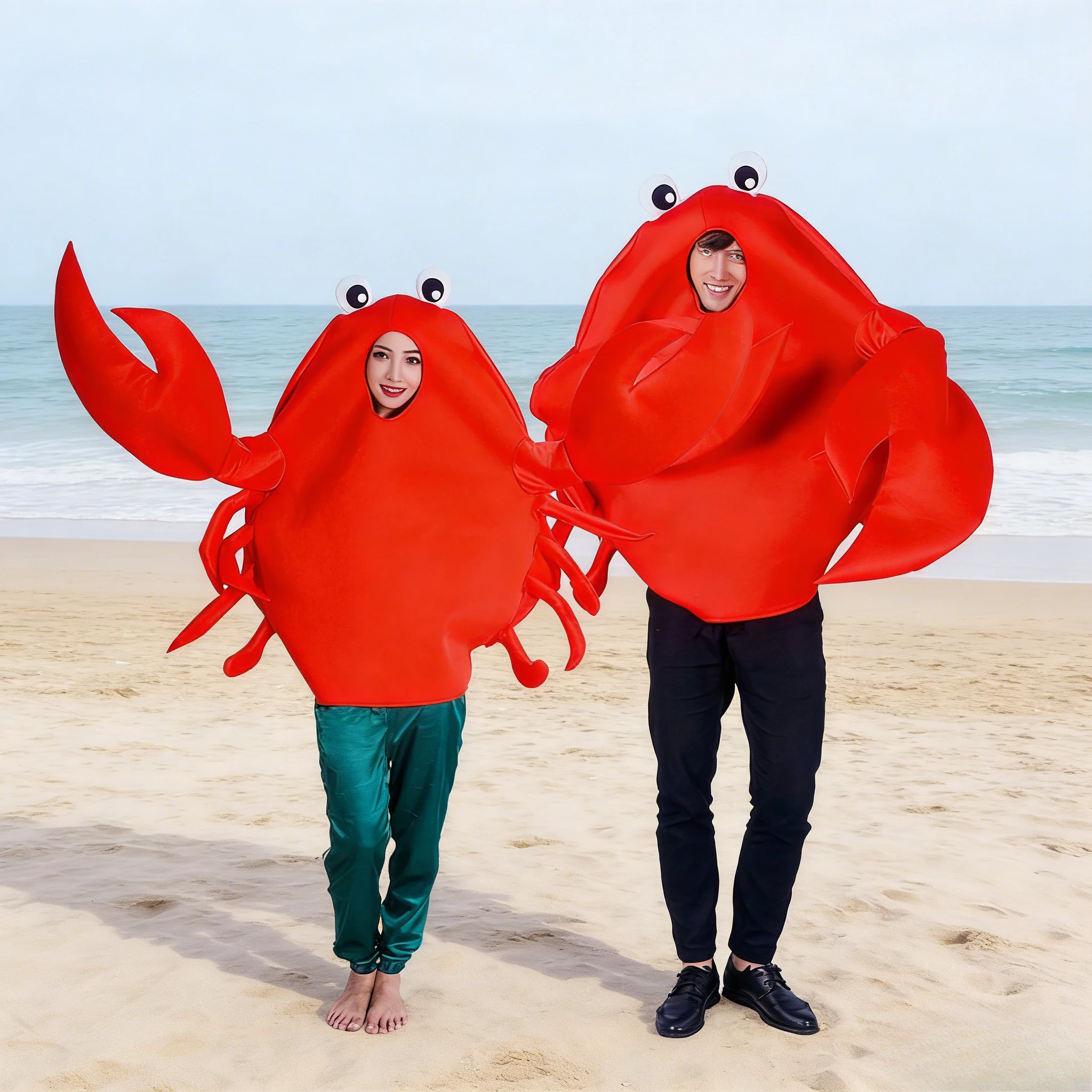 

Костюм краба для мужчин и женщин, забавный милый наряд в виде животного, парный костюм для косплея на Хэллоуин, карнавал, вечеринку, сценическое выступление