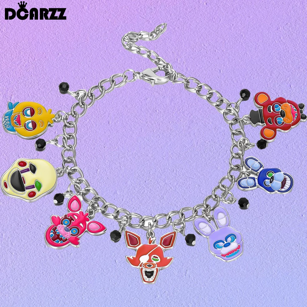 DCARZZ Fn Game Af браслет-подвеска с множеством животных, милые подвески, браслет-цепочка, ювелирные изделия для косплея для женщин и девочек, аксессуары для фанатов, подарки