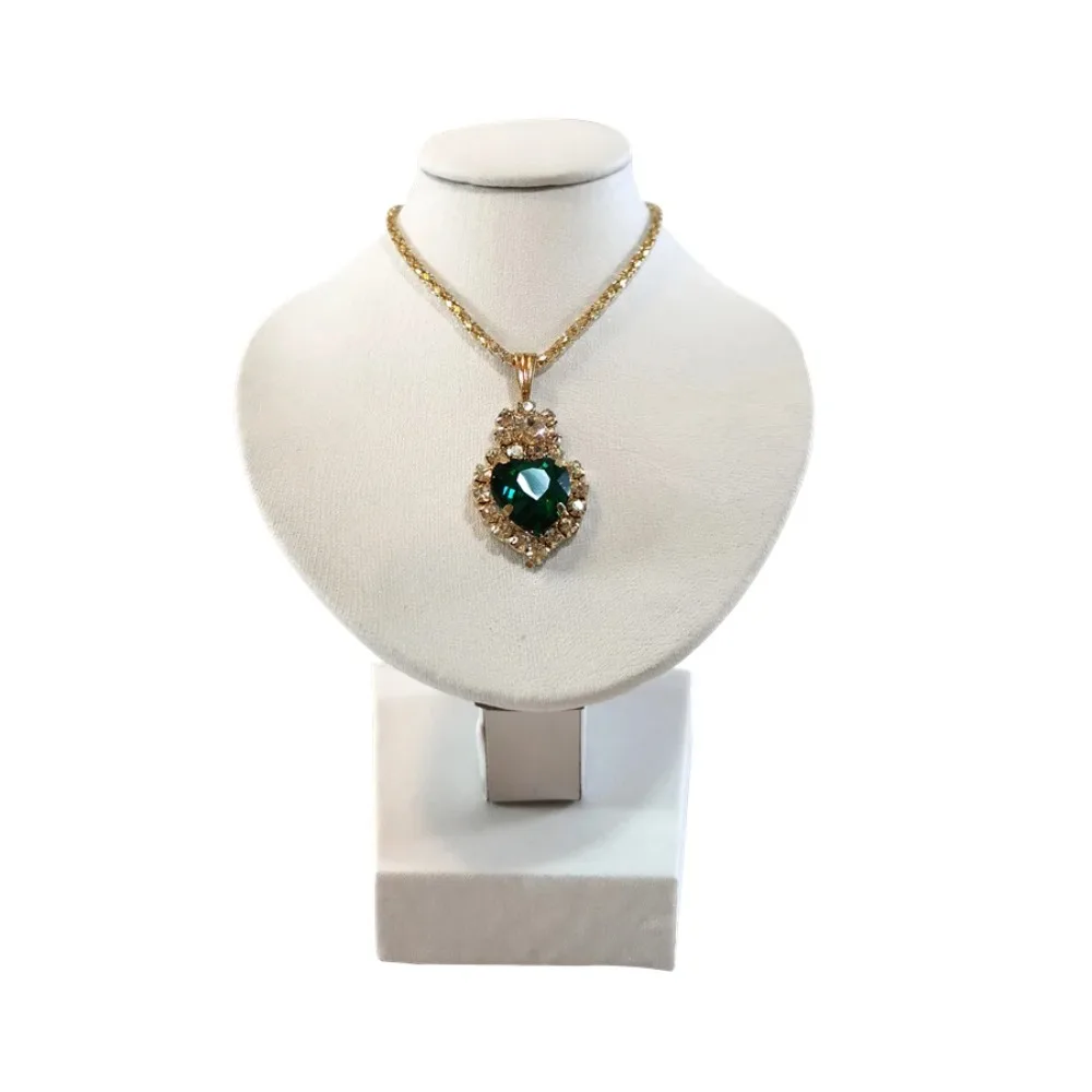 New Miniature Display Stand Solid Color PU Neck Model Stand Mannequin Storage Rack Choker Beads Chain