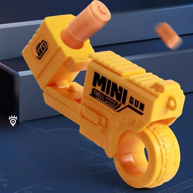 Children Adult Decompression Ring Guns Carrot Toy Gun Shell Ejection Soft Bullets Launcher Mini Press Firing Pistol Model