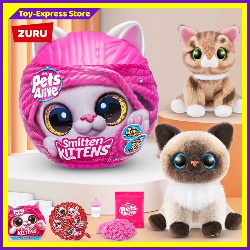 

ZURU Pets Alive Smitten Kittens Blind Box Toys Cute Cat Model Doll Blind Boxes Children Boys Kids Toys Mystery Box Birthday Gift