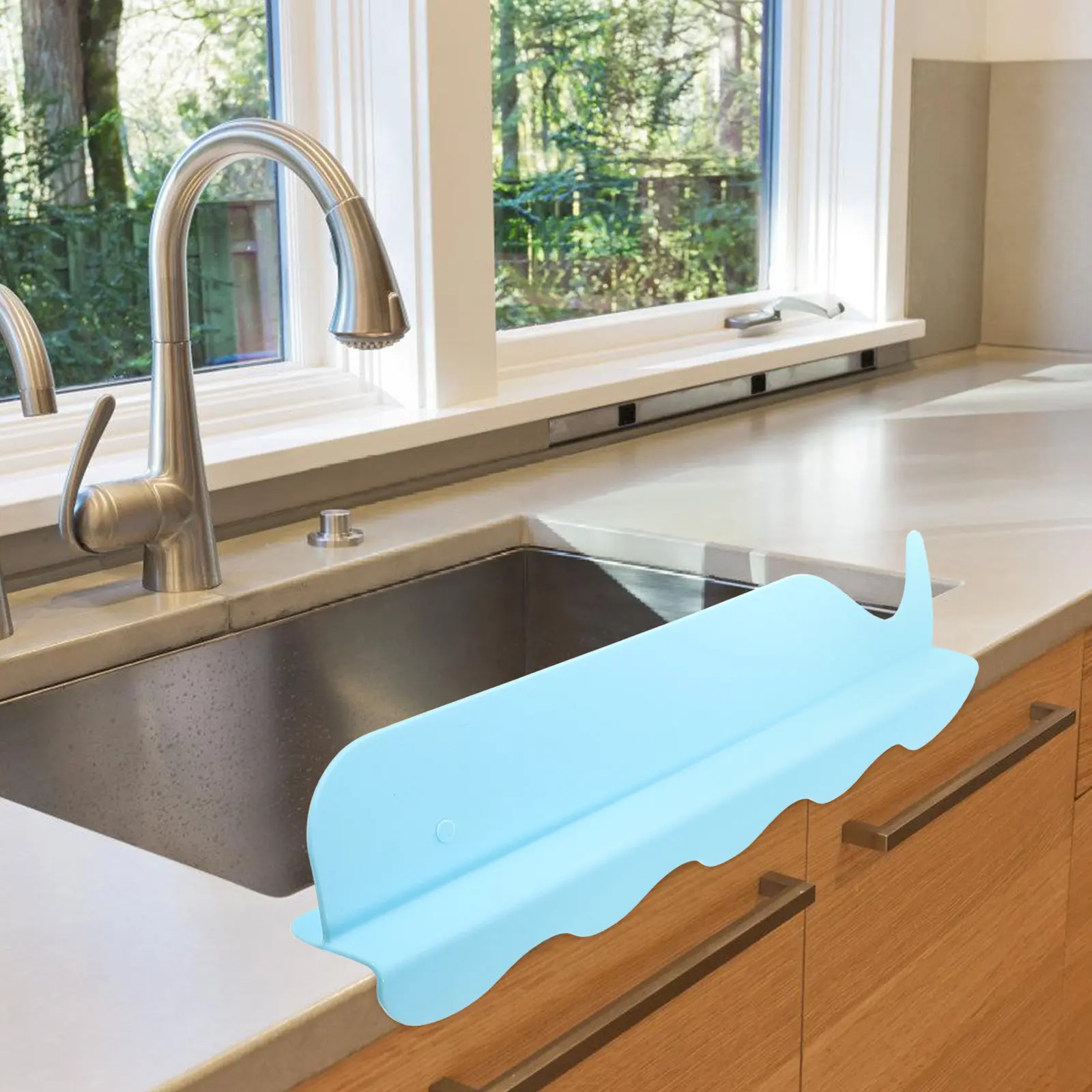 

Creative Silicone Sink Splash Guard Suction Cups Kitchen Helper Water Splash Protector Drying Mat for Kitchen Counter