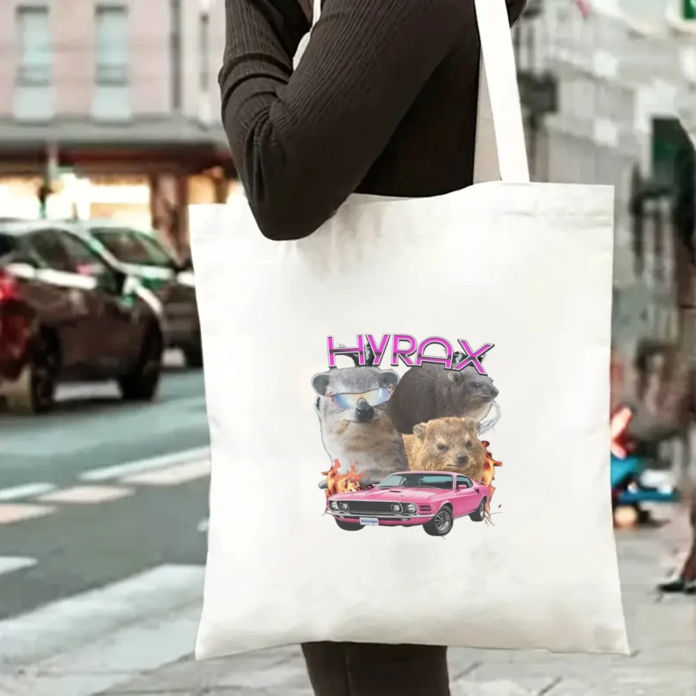 

Vintage Multi Cat Graphic Print Canvas Tote Bag, Women Shoulder Bag, Retro Style Handbag for Daily Outings