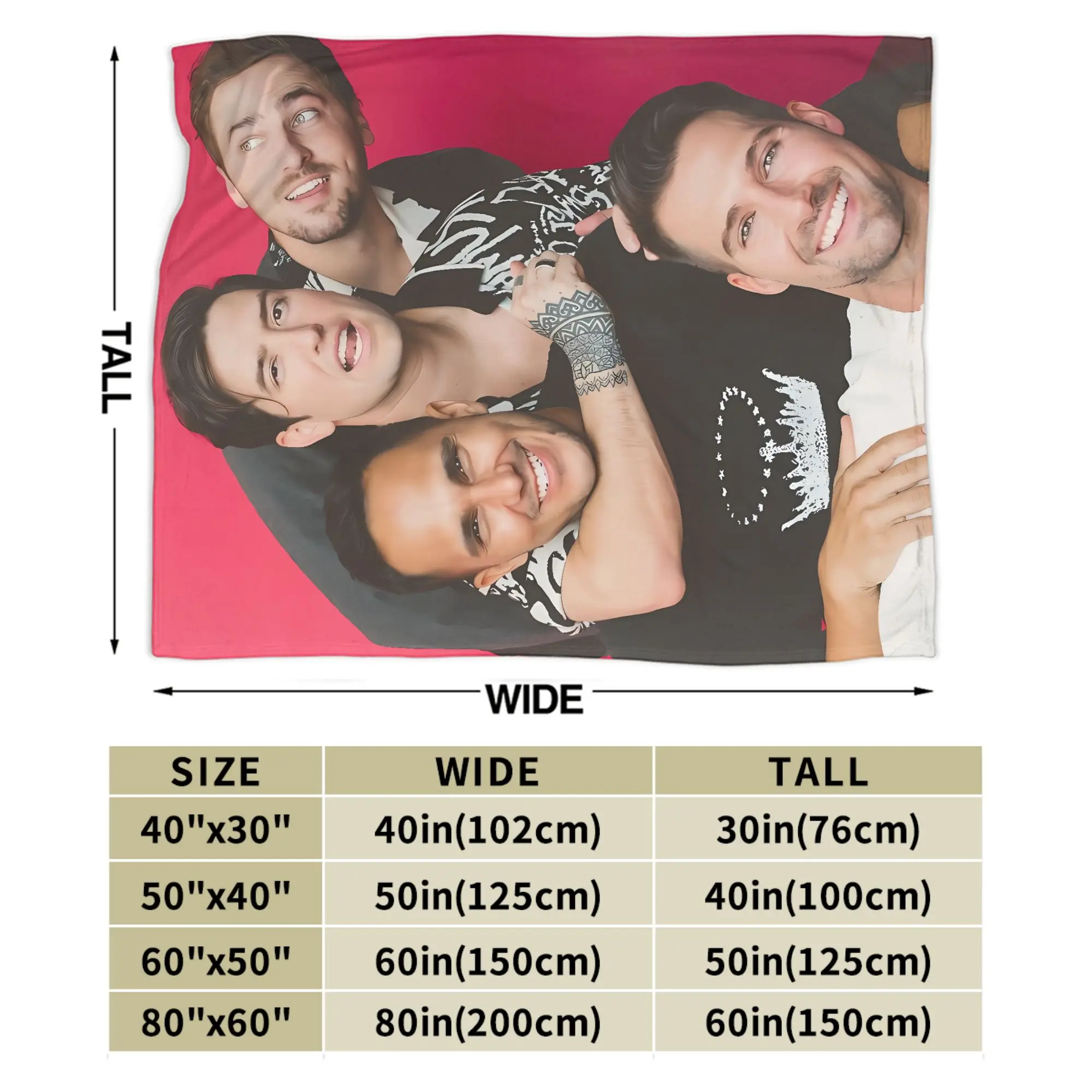 Soft BlanketChild Travel Big Time Rush Band Throw Blanket Flannel Bedspread For Couch Chair Sofa Bed Graphic Sofa Bed Cover #6