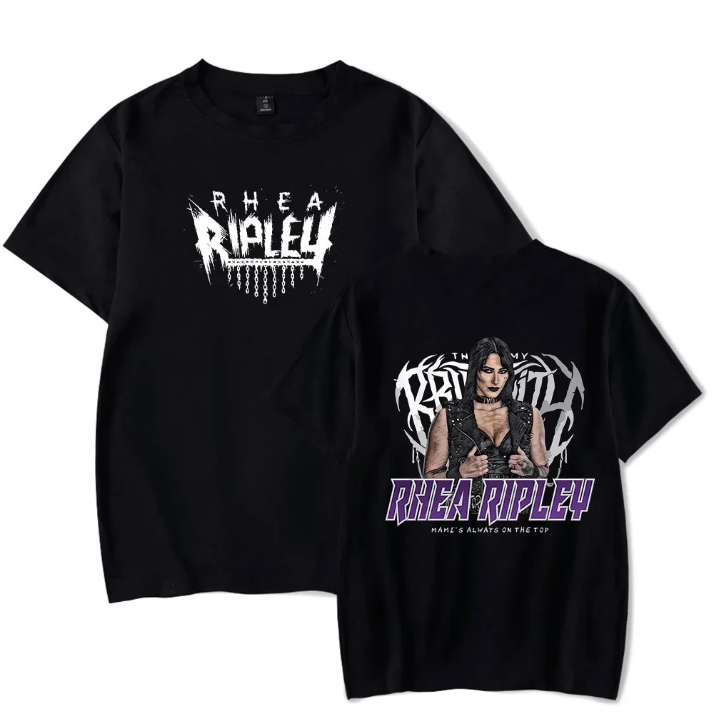 

Футболка Rhea Ripley Merch для женщин и мужчин, повседневная модная футболка с круглым вырезом и коротким рукавом