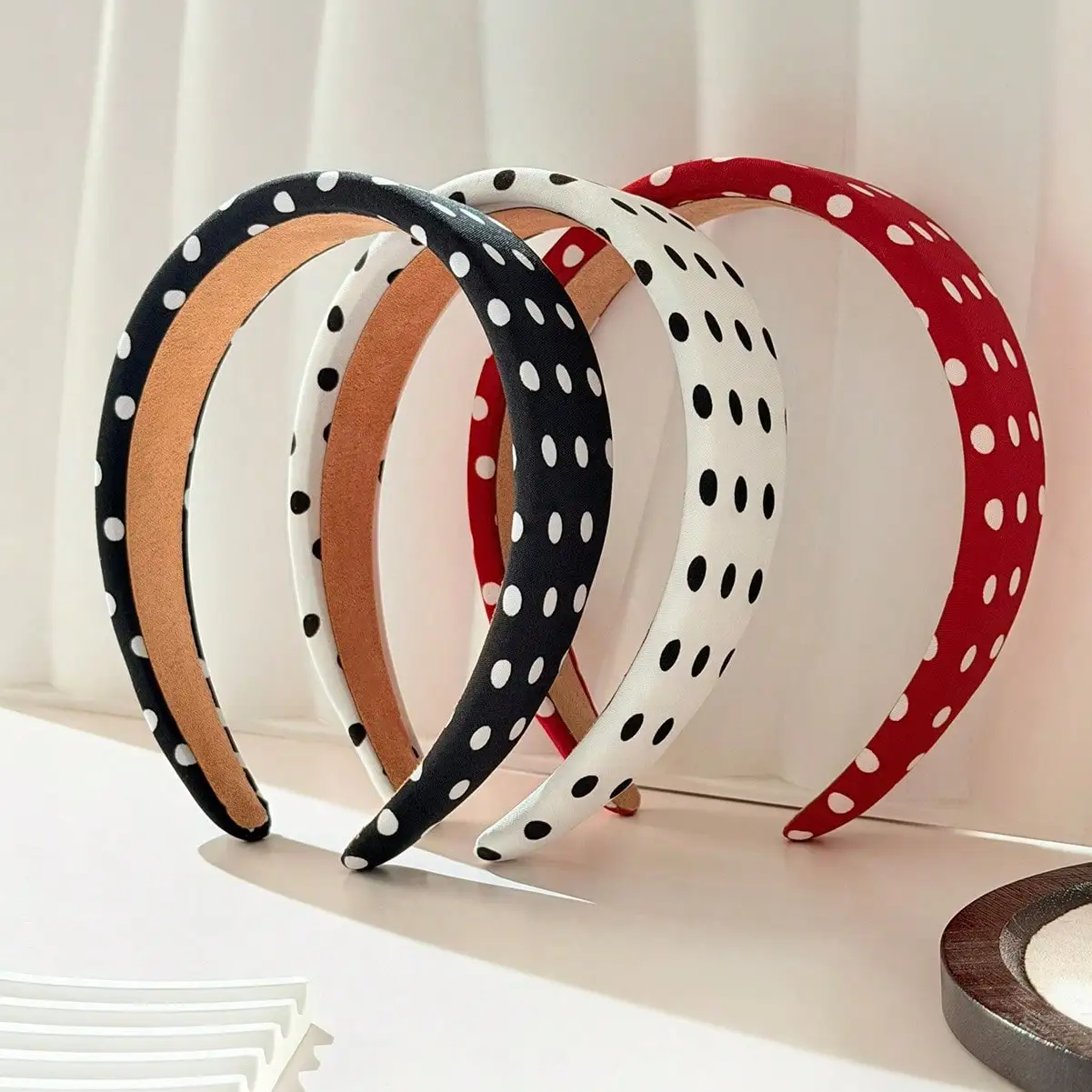 

1pc French Sweet Polka Dot Sponge Headband - High Crown Fluffy Headband, Creates Fuller Hairstyles, Fashionable Polka Dot Hair Accessory, Versatile & Elegant Women's Hair Clip, Suitable For Daily Styling And Various Occasions, Available In Multiple Colors