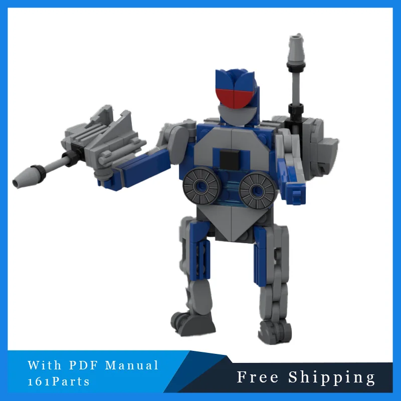 

161 PCS Creative MOC Building Blocks Blue Transformation Robot Model Children Educational Assembly DIY Toys Set Christmas Gifts