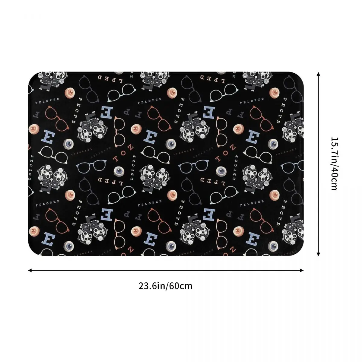 Bedroom Mat Optometry On Black Doormat Living Room Carpet Balcony Rug Home Decor