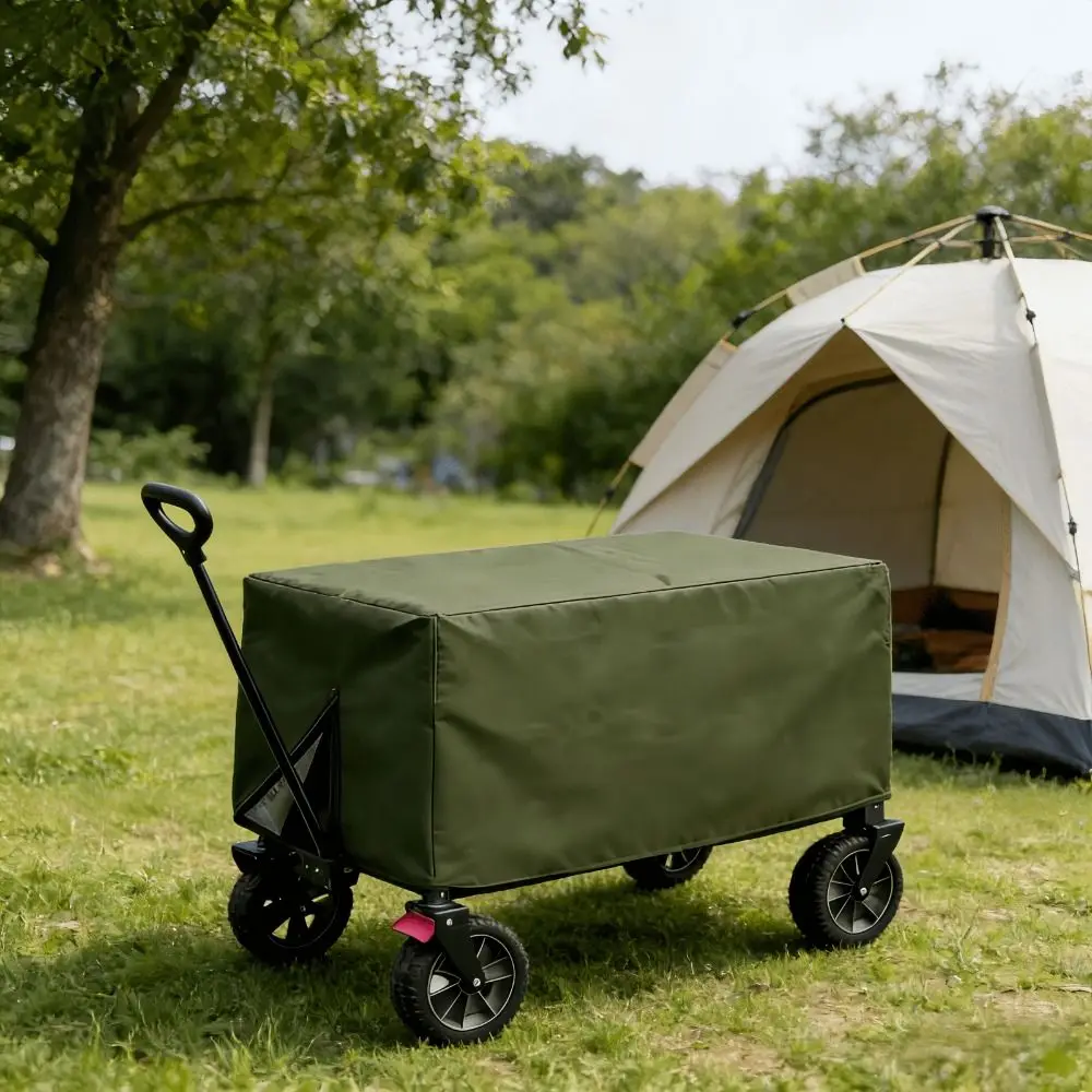 Oxford Cloth Wagon Protective Cover Waterproof Dust-proof Trolley Cover Rectangle Sunscreen Camping Cart Dust Cover for Home