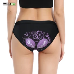 WOSAWE Women's Cycling Shorts Mtb Bicycle Briefs Underwear 3D Padded Printing Pad Road Bike Triangle Underpants