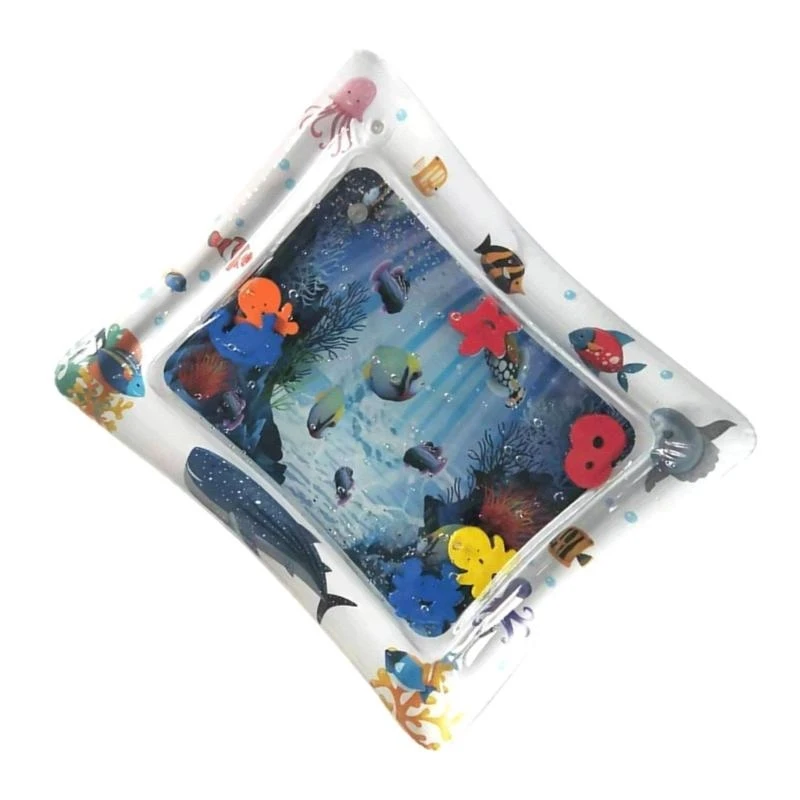 Q0KB Mata Wodna dla niemowląt Tummy Time Zabawa Przenośna mata dla niemowląt nadmuchiwana matka brzucha Mata