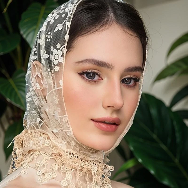 

652F Women Bridal Wrap for Dressing Up Your Outfits Shawl for Wedding Dress Wrap Elegant and Trendy Lace Shawl