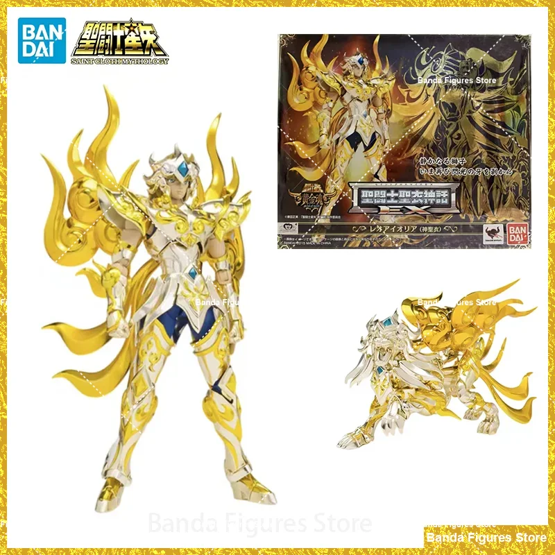 Original BANDAI Saint Cloth Myth EX Leo Aiolia Soul Of Gold In Stock Anime Action Collection Figures Model Toys