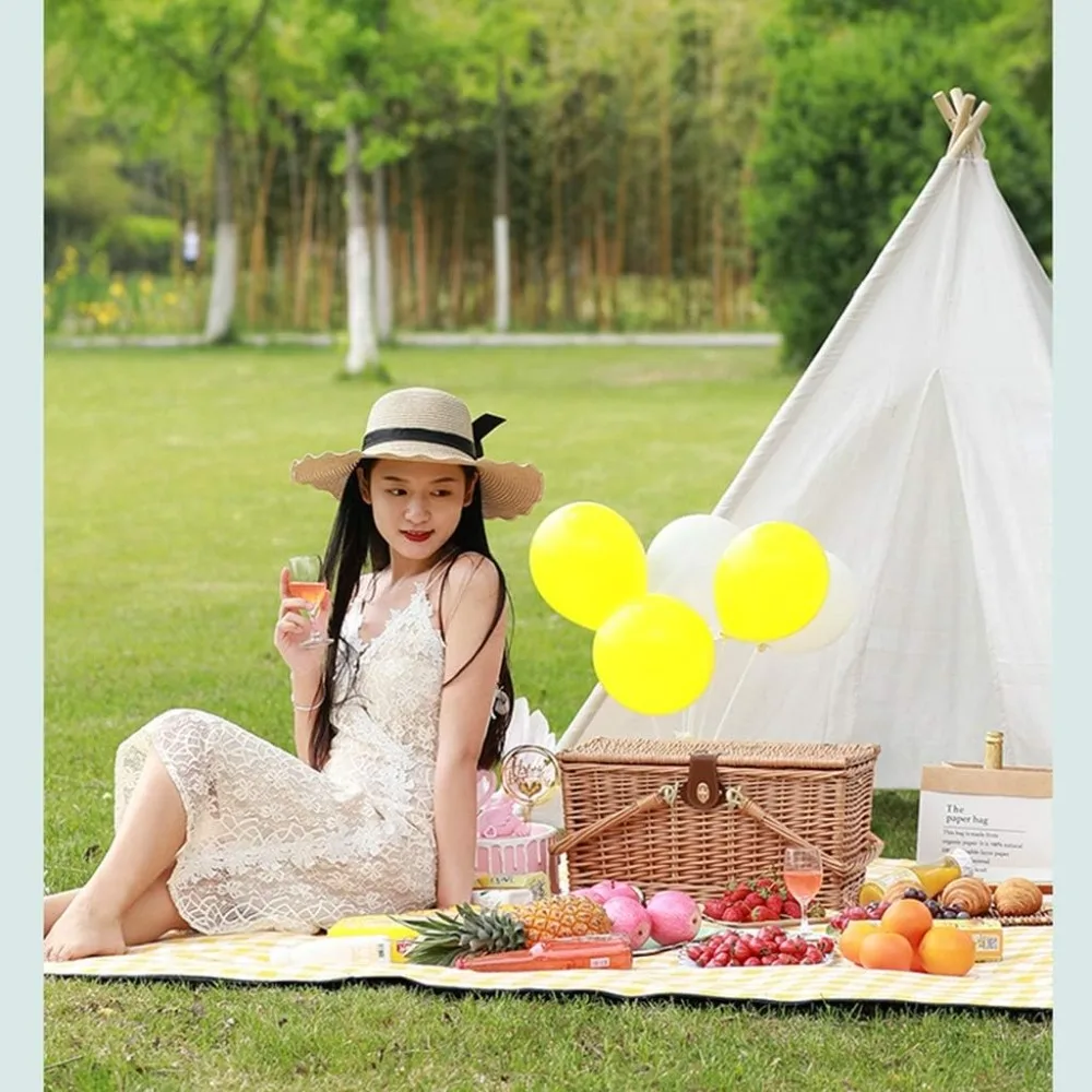 Fruit Basket Woven Shopping Storage Basket Picnic Supplies Full Set Of Wicker Baskets ( Color : Natural , Size : 463128cm )