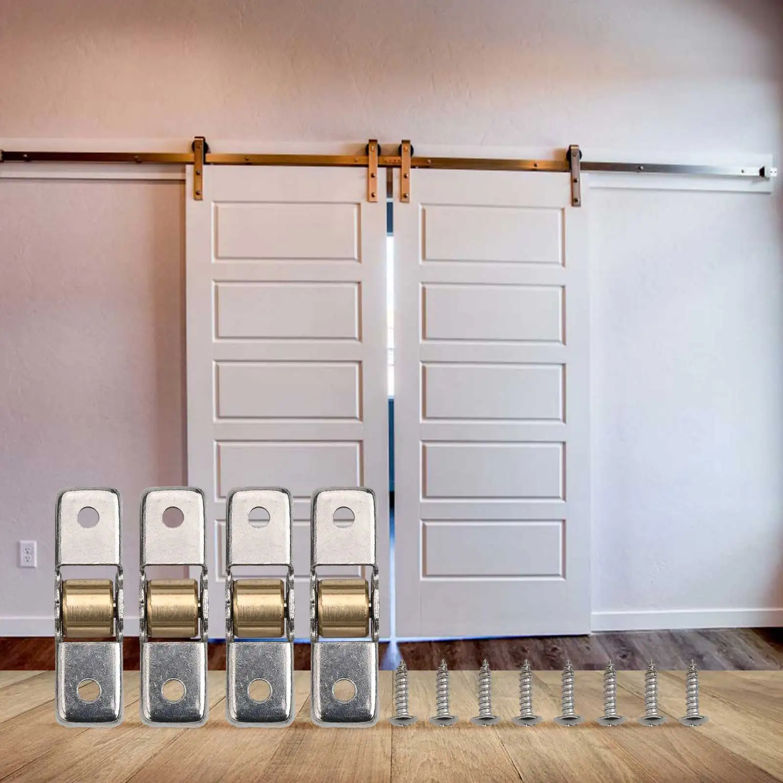 Pulley Set Heavy Duty Rollers Home Renovation Heavy Duty Sliding Door Hardware Window Rollers Rust Resistant Construction