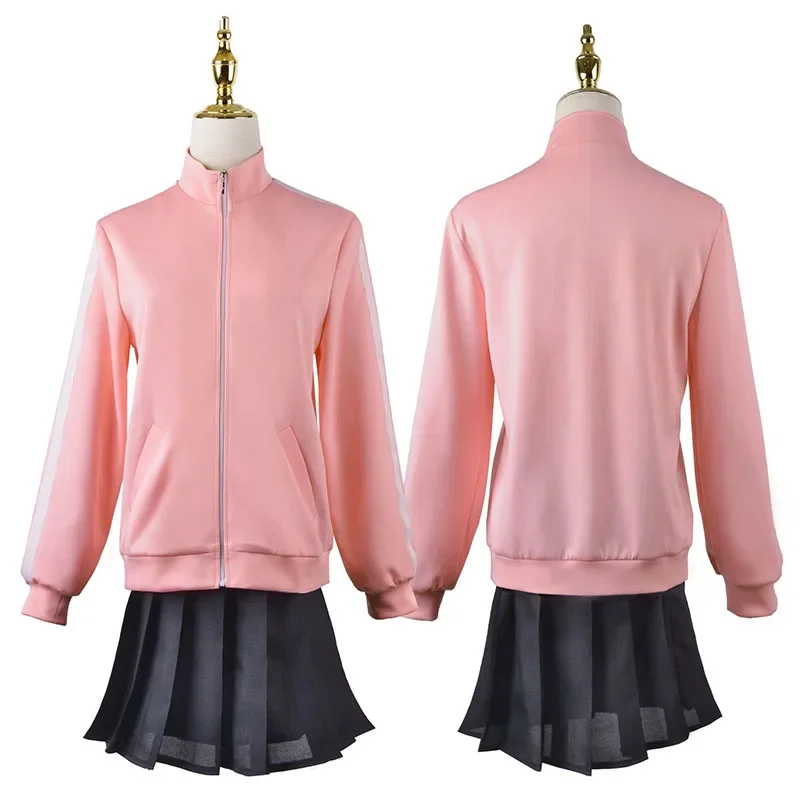 أنيمي غوتو هيتوري تأثيري حلي ، بوكشي الصخور المدرسة الثانوية JK موحدة ، التنورات ، شعر مستعار وردي