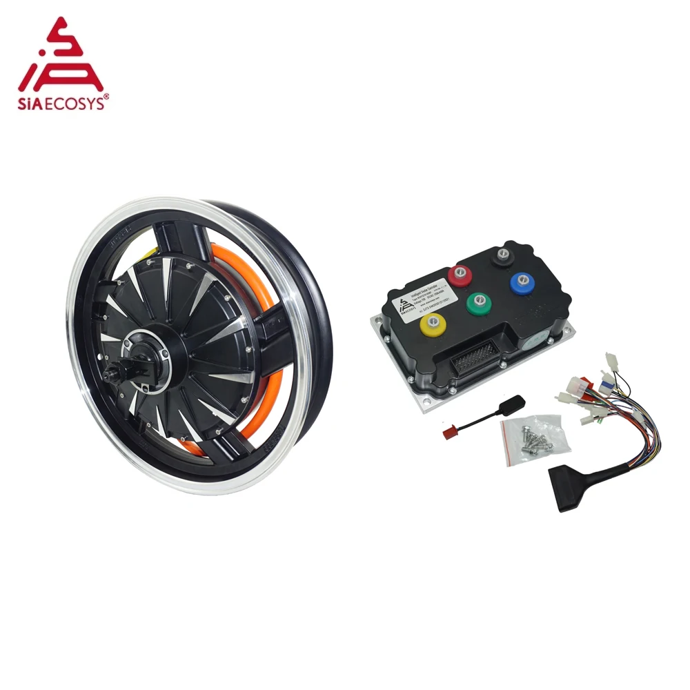 QSMOTOR 16X2.75inch 260 V1.4 4000w 50H Electric Motorcycle Brushless DC Wheel Hub Motor with SIAYQ72120 controller