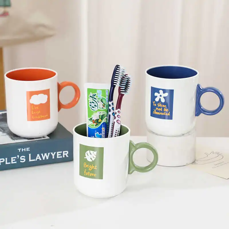 

Innovative Plastic Toothbru Cup Simple Luxury Home Use Student Dormi Nordic Sle Mouthwa Cup Couple Tootaste Cylinder