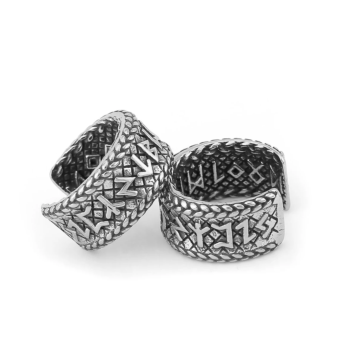 Vintage Vikings Rune Clip Earrings Men Women Stainless Steel Nordic Odin Amulet Fashion Hip Hop Punk Biker Gift Jewelry