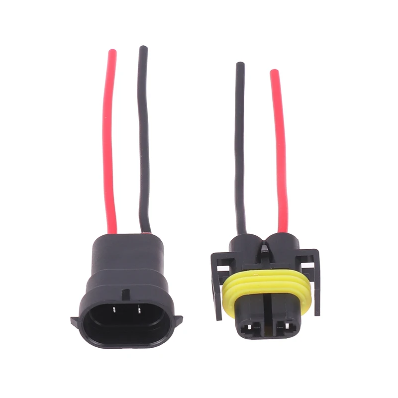 1/2PCS H8 H9 H11 Male To Female Socket Plug Adapter Connector Cable Wiring Harness Foglight Head Light Bulb Lamp