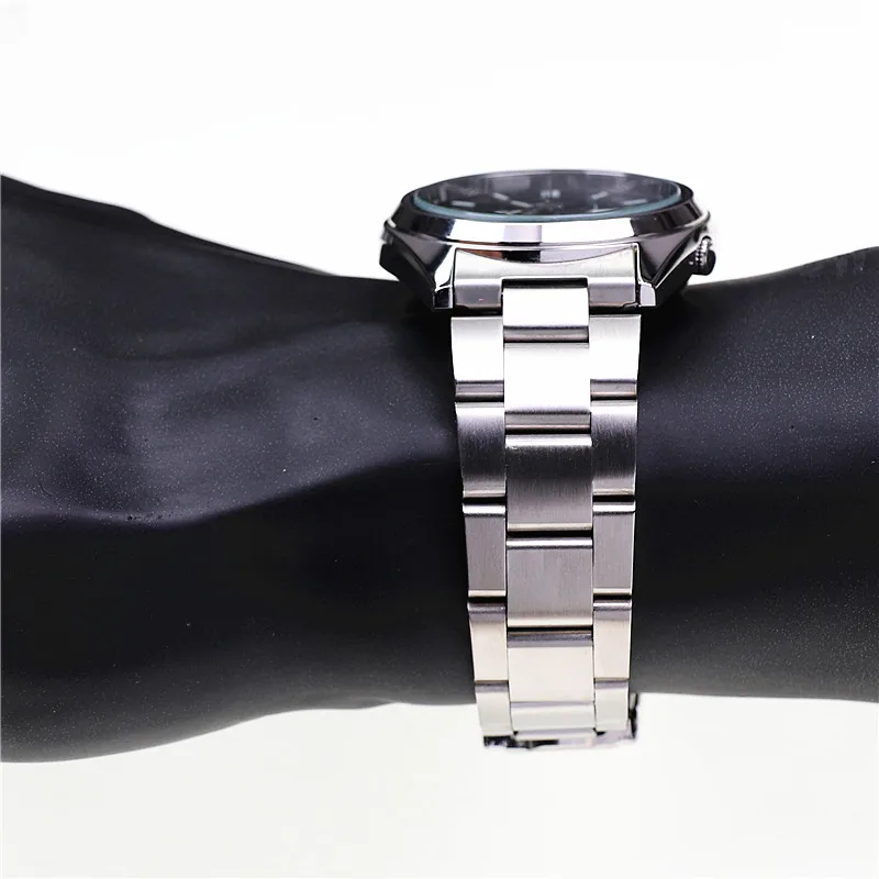 19mm Sub Style Hollow Curved End Silver Steel Watch Band For 5 Snxs73k1 Snxs75 Snxs77 Snxs79k1 Snx79j1 Bracelet Strap Mods