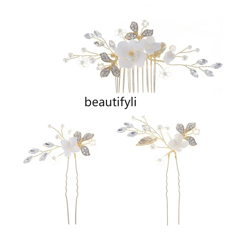 French Mori wedding fairy cute bridal evening ceremony headgear wedding dress hair accessories