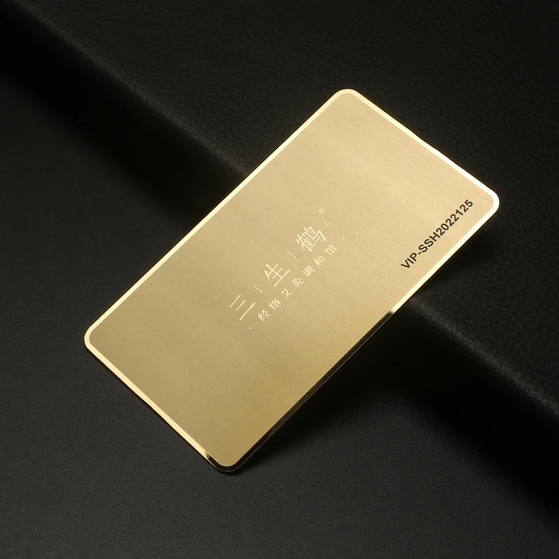 pieces-Custom.Frosted metal membership card plating stainless steel card custom metal business card