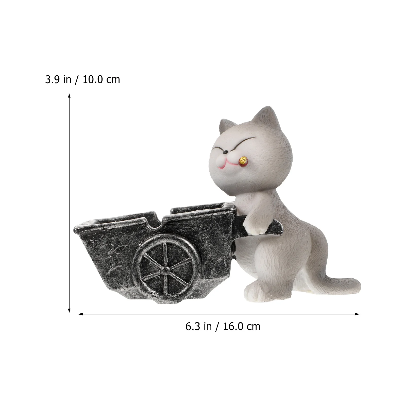 

1pcs Resin Animal Cart Ashtray Fine Polished Smooth No Burr Easy Clean Desktop Ornament For Home Office Bar Table Ash Holder