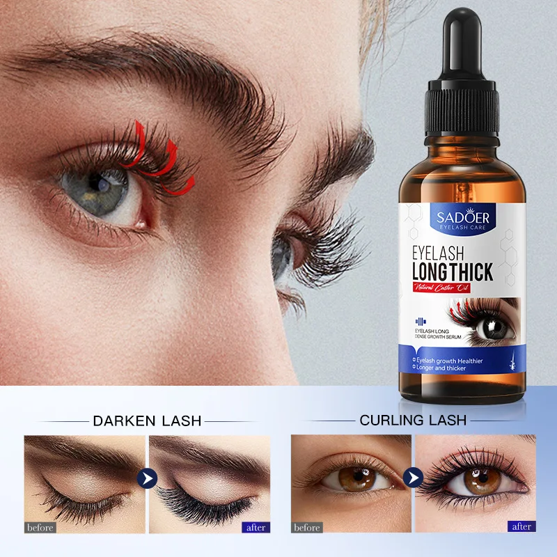 30ml Castor Oil Eyelash Growth Serum Lengthening Thick Curling Up Moisturize Nourishing Liquid Beautiful Eyebrows Eyelash Care