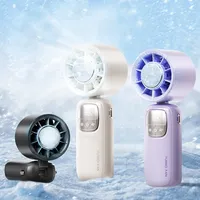 Mini Portable Air Cooling Fan Handheld USB Rechargeable Cold Ice Neck Hanging Fan for Personal Small Space Cooling Conditioner
