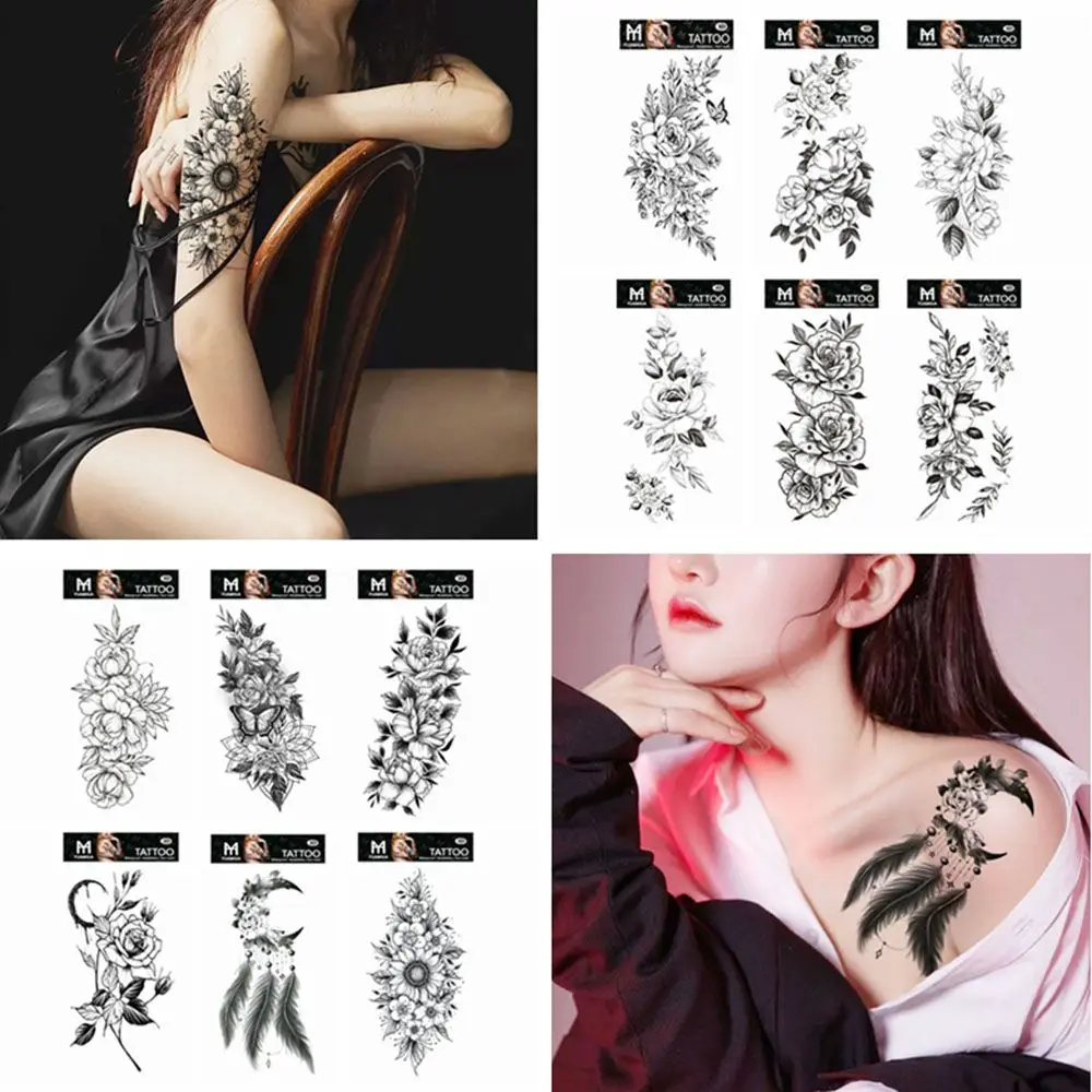 

Lasting Herb Waterproof Body Stickers Temporary Tattoos Fake Tatto Tattoos Stickers